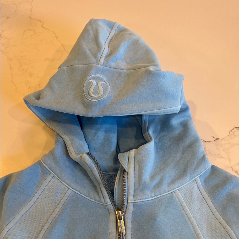 Lululemon Athletica Light Blue Half-Zip Hoodie